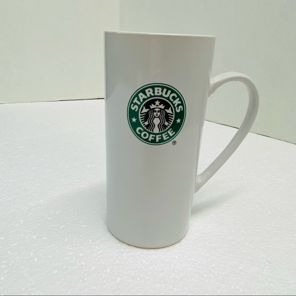 Starbucks Tall Coffee Cup/Mug 14ounce 2008 White w/Starbucks Logo Coffee Bar - Picture 2 of 7